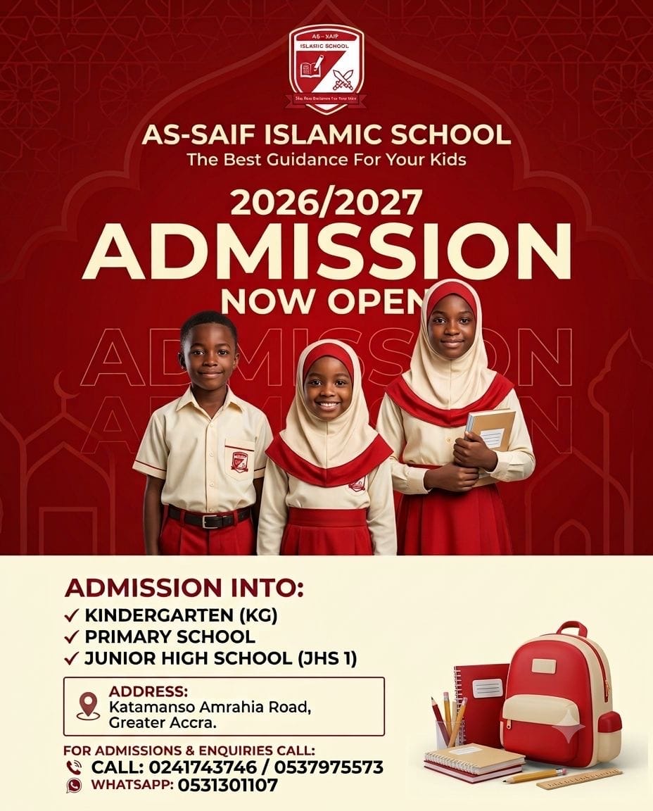 As-Saif Islamic School 2026/2027 admissions flyer showing pupils in cream and burgundy uniforms